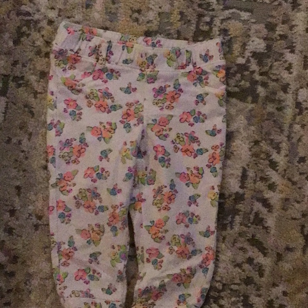 Jumping Beans White and Pink Casual Leggings